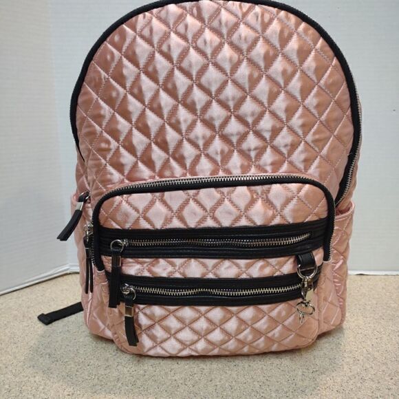 Quilted Rose Gold Backpack - Picture 2 of 8